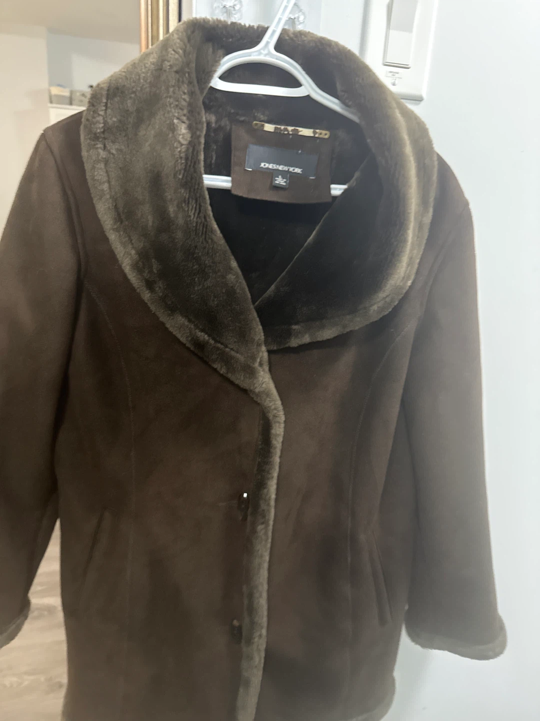 Jones New York Brown Faux Suede Coat - photo 2