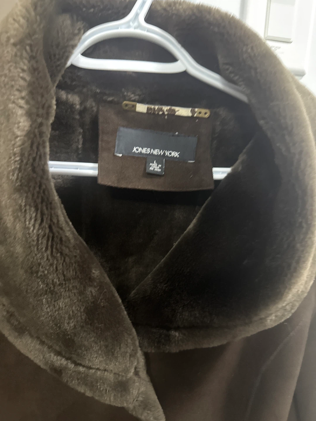 Jones New York Brown Faux Suede Coat - photo 3