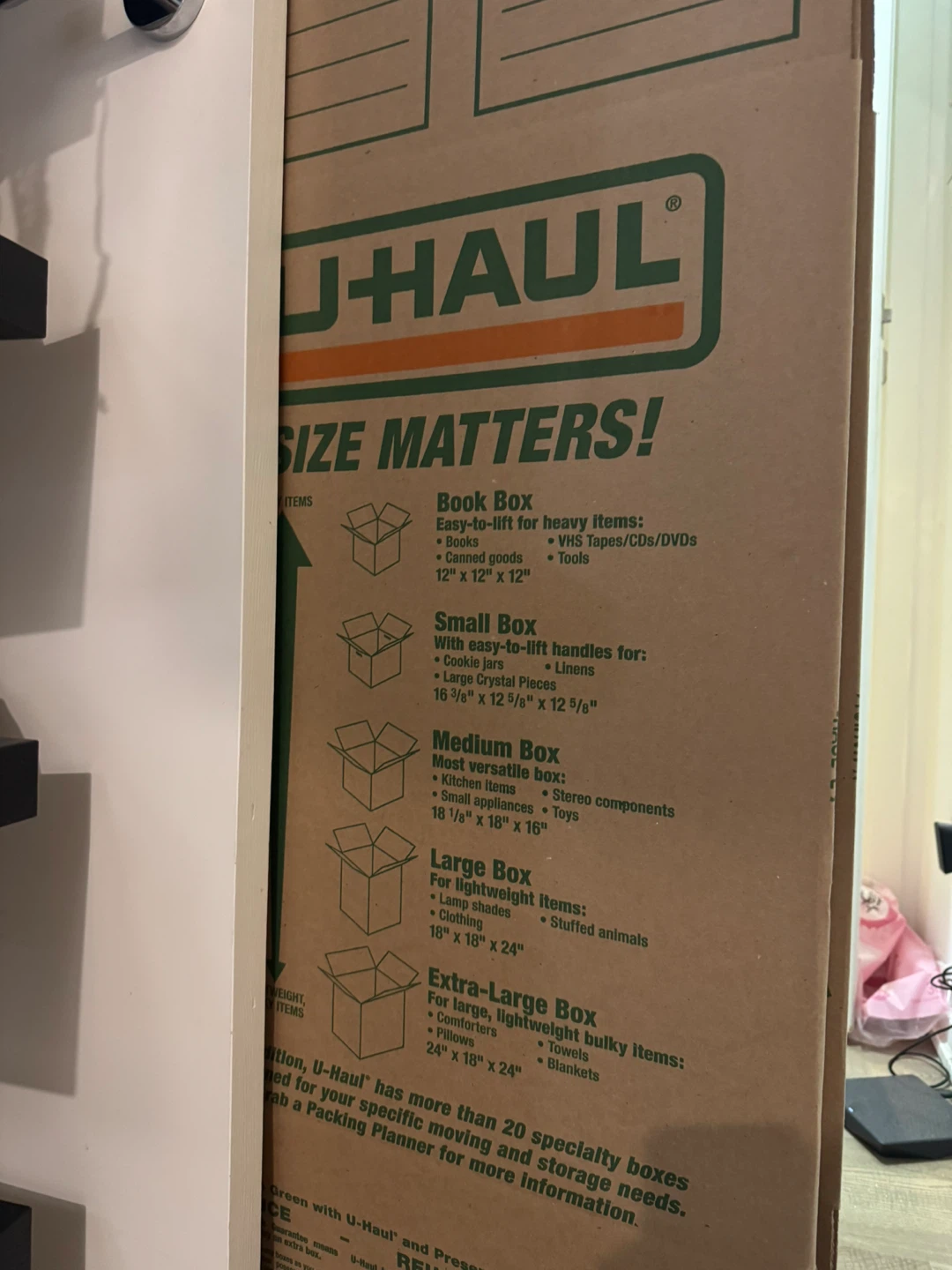 $10 for all 5 U-Haul Moving Boxes Large size