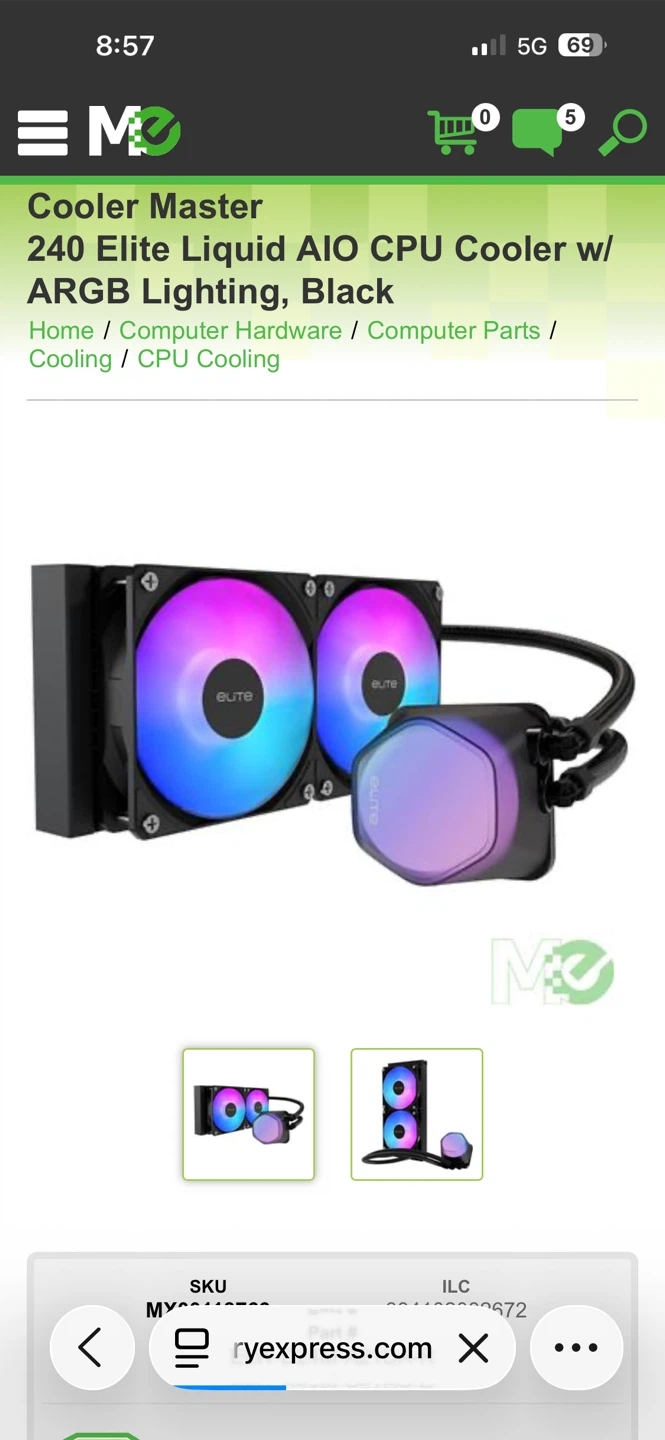 Cooler Master Elite Liquid 240 CPU Cooler - photo 4