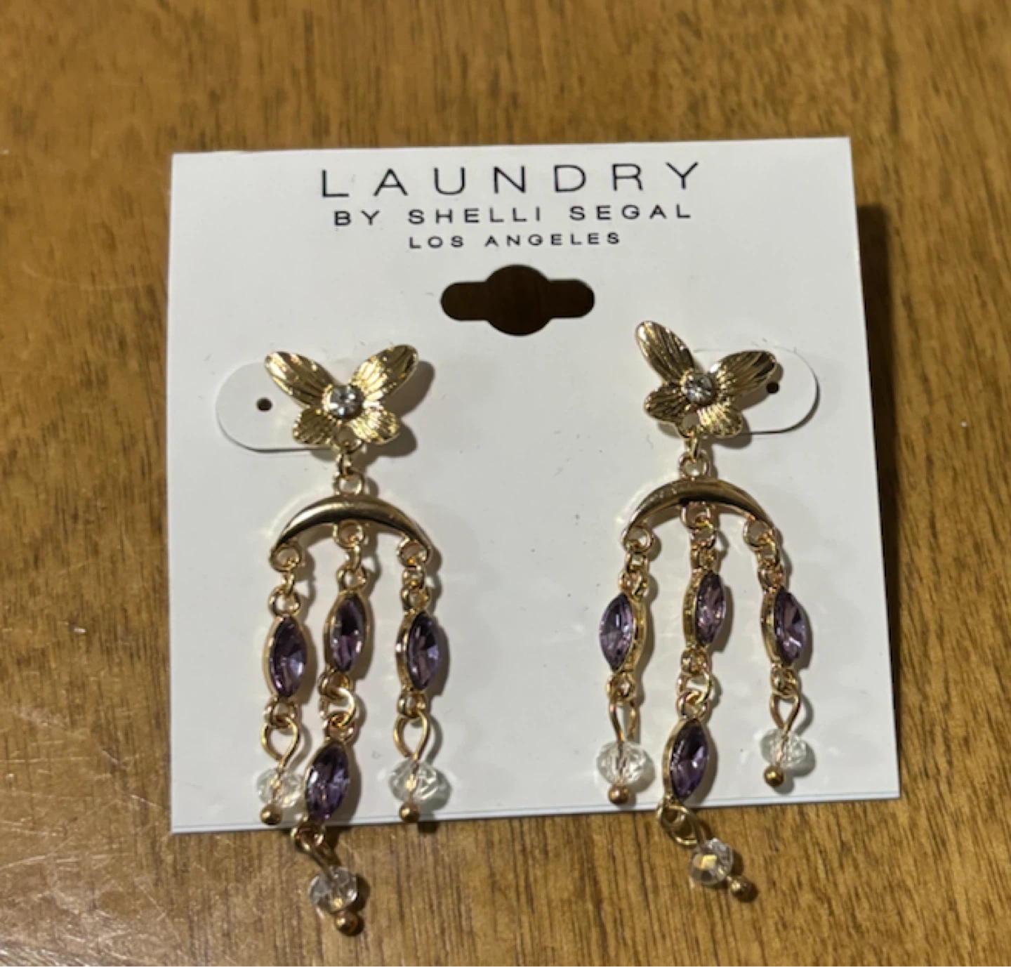 NEW-CLEARANCE-Laundry by Shelli Segal Butterfly Dangle Earrings