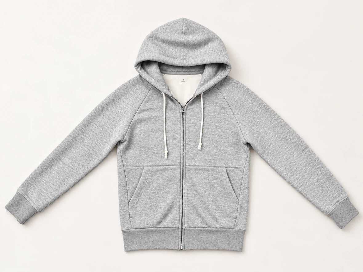 Muji Grey zip-up hoodie, size S