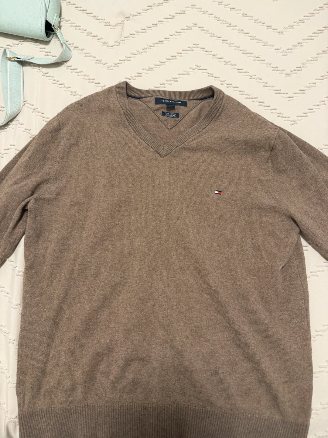 Tommy Hilfiger Pima Cotton Cashmere V-Neck Sweater