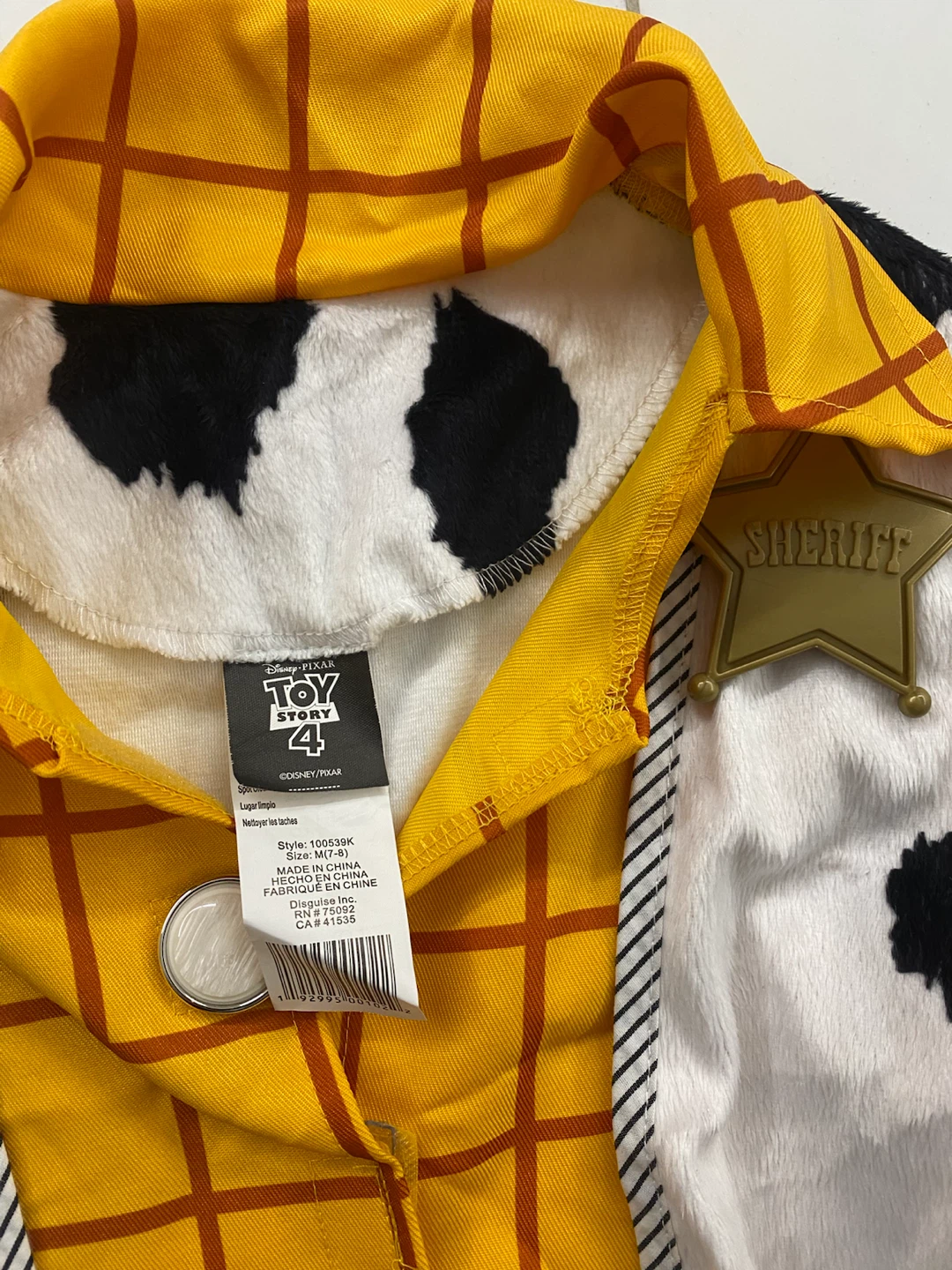 Disney Toy Story Woody Costume Size M(7-8) - photo 5