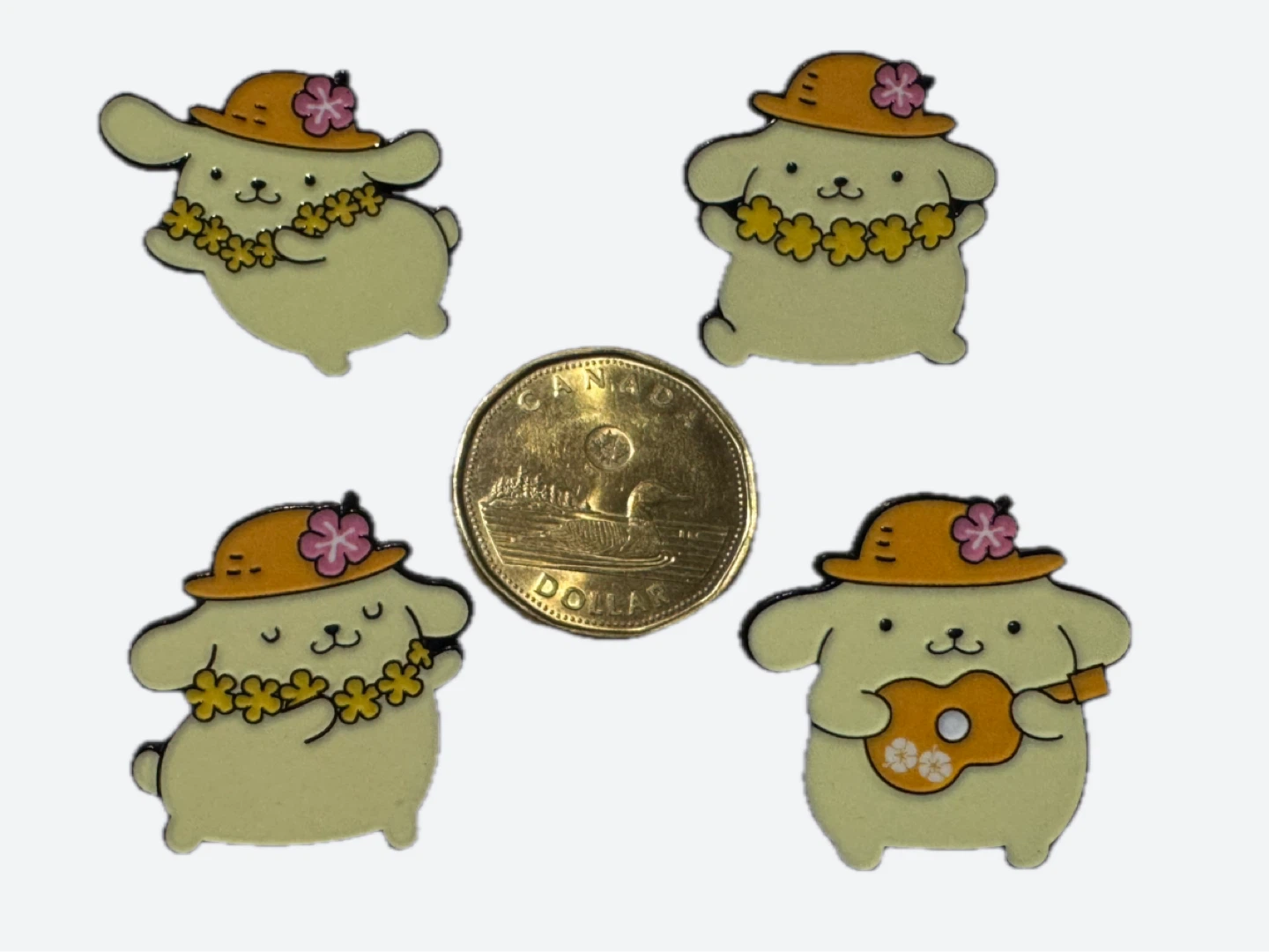 Set of 4 Sanrio Pompompurin Enamel Pins