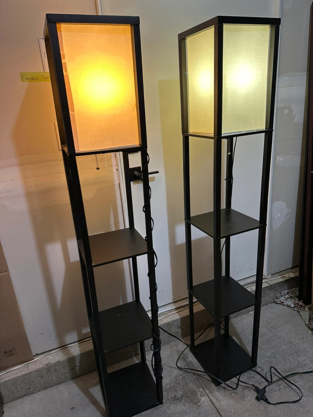 Pair of Shelf Floor Lamps