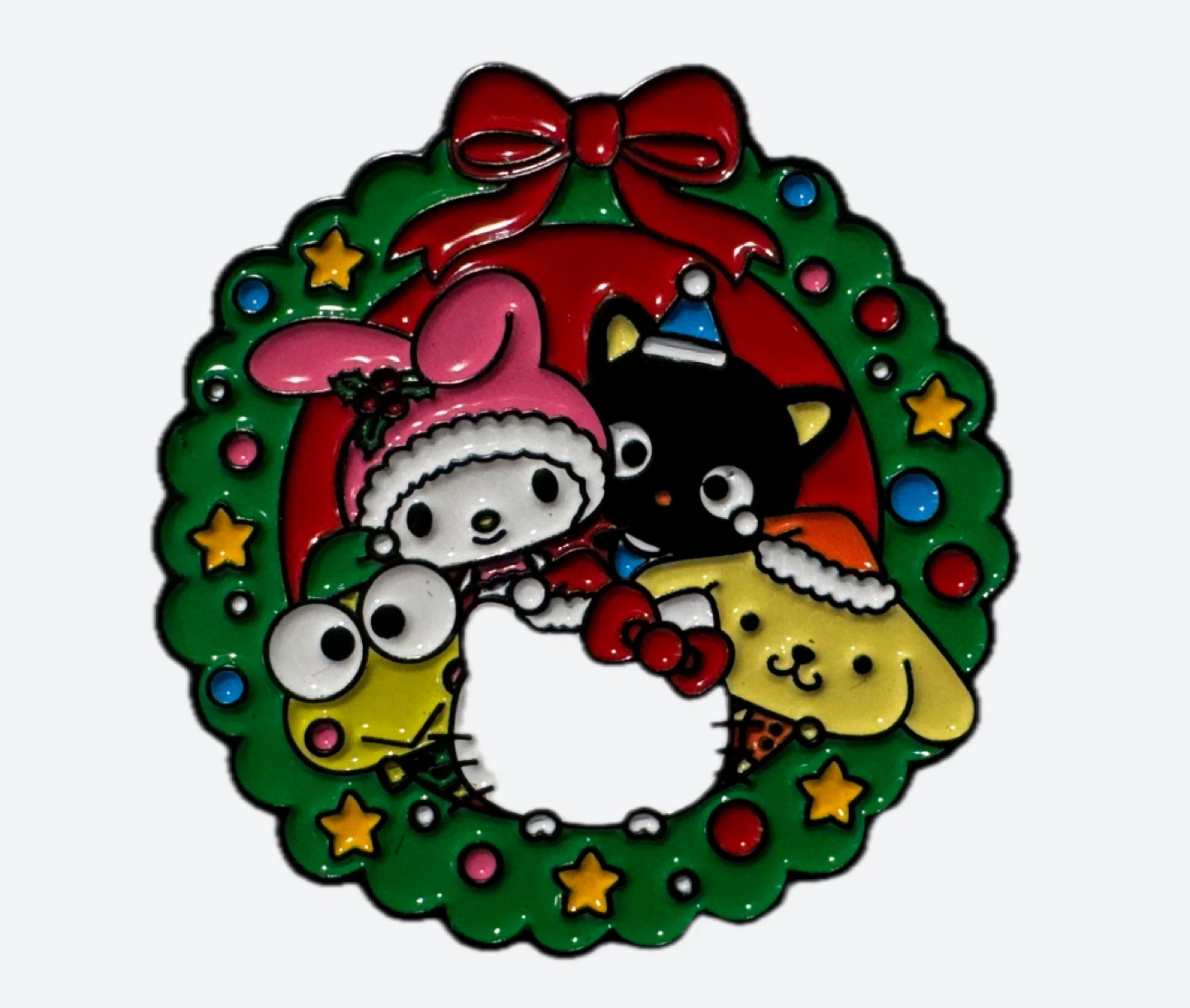 Sanrio Christmas Wreath Enamel Pin