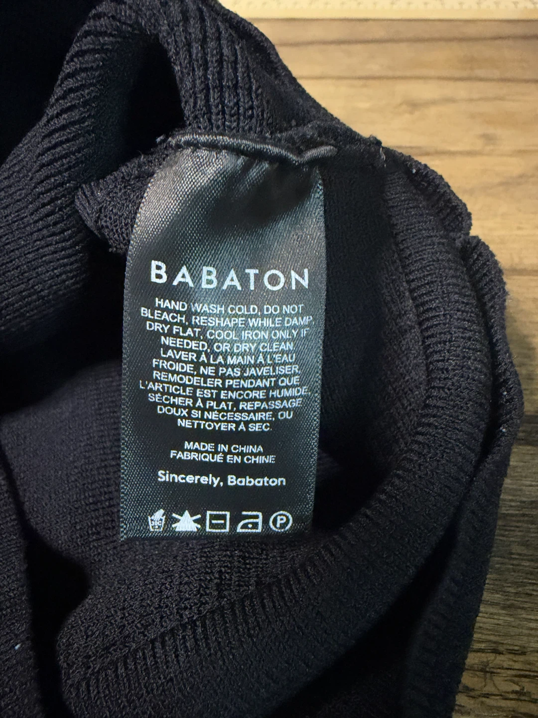 Babaton black knit ribbed crop top - photo 5