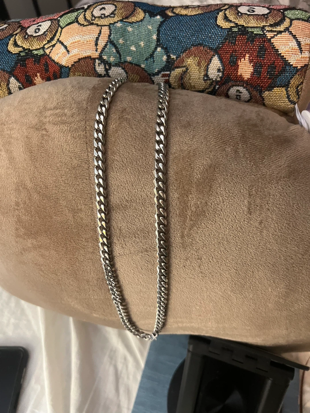 Silver-toned curb chain necklace - photo 2