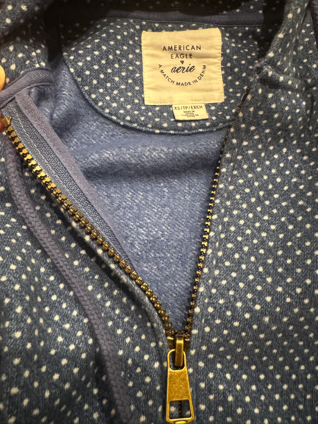American Eagle Aerie Polka Dot fleece Hoodie - photo 3