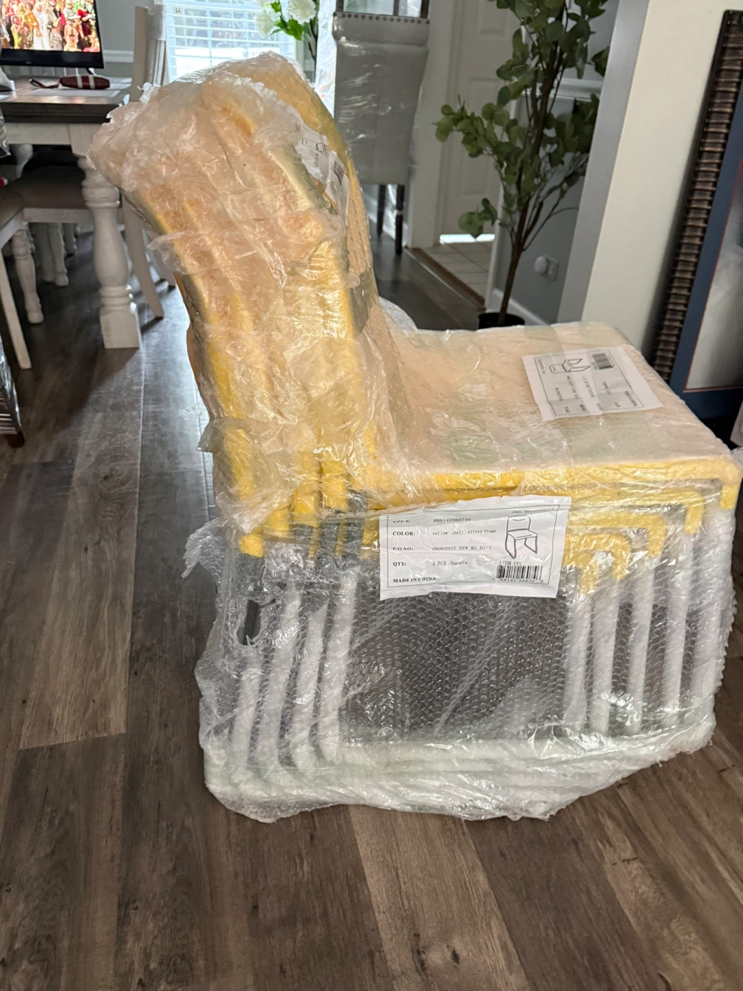 Flash Furniture Hercules 5-Pack Yellow Plastic Chairs - photo 2