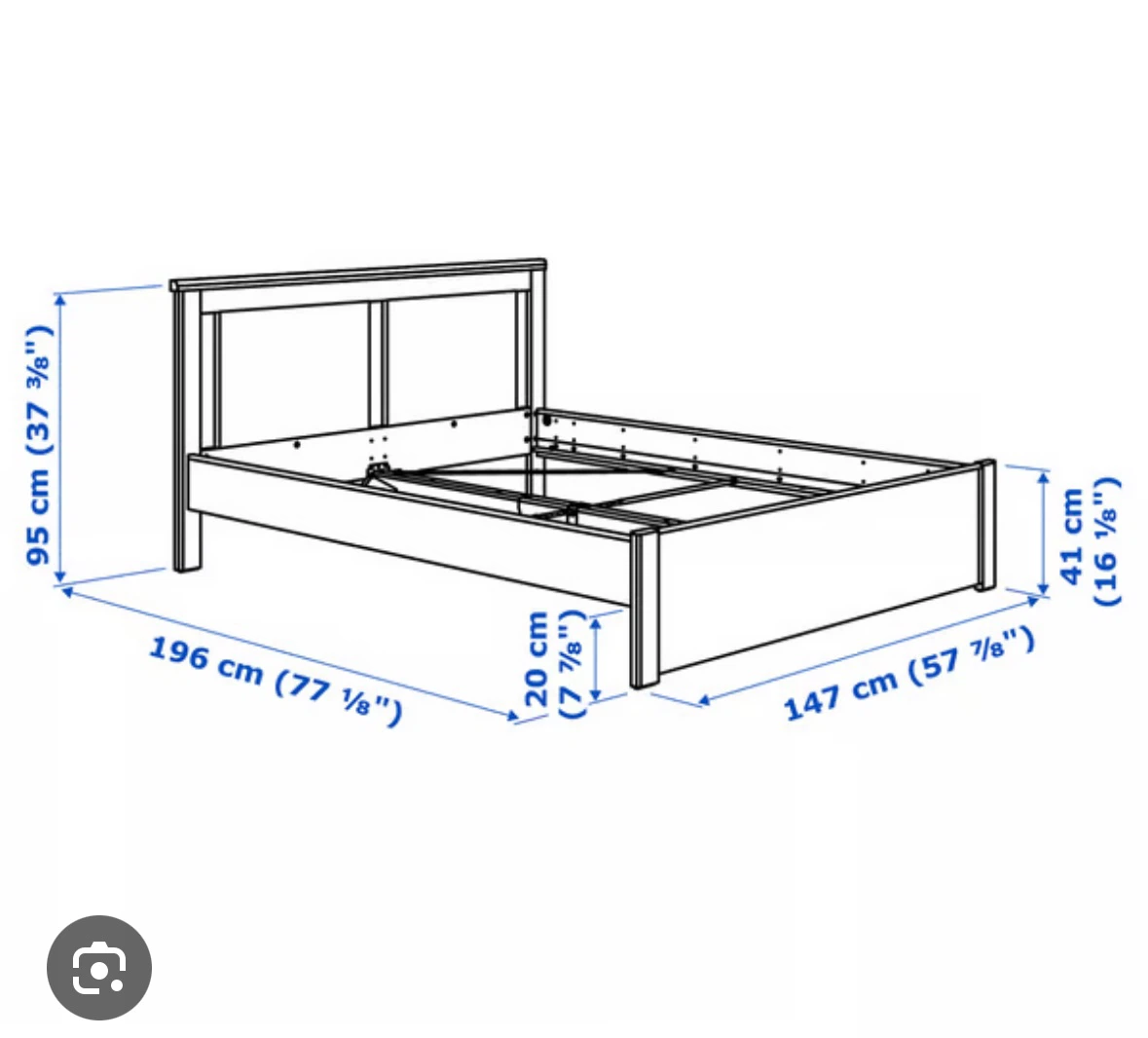 IKEA full-size bed frame - photo 2