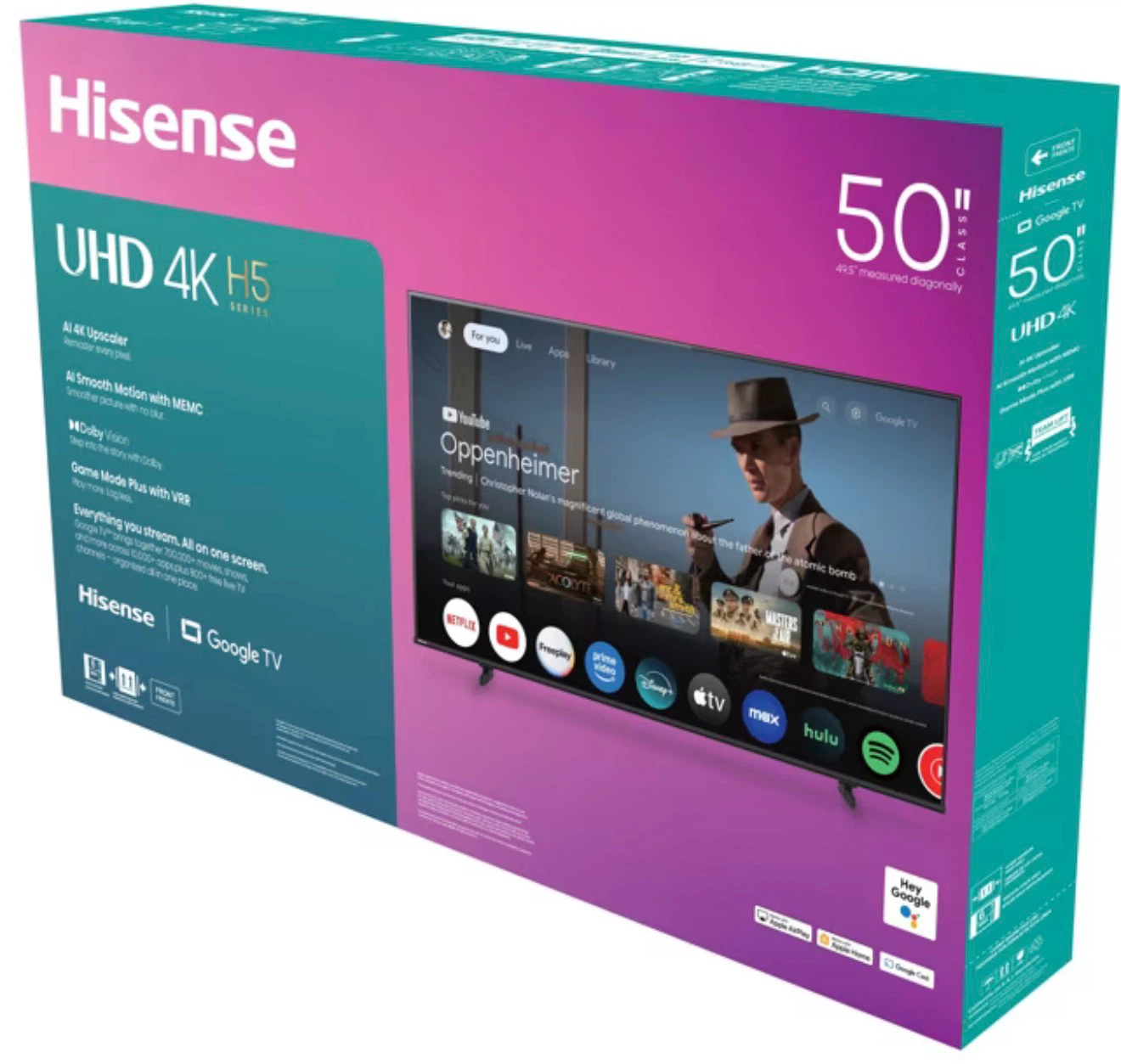 Hisense 50-inch 4K UHD Smart TV with Google TV - photo 2