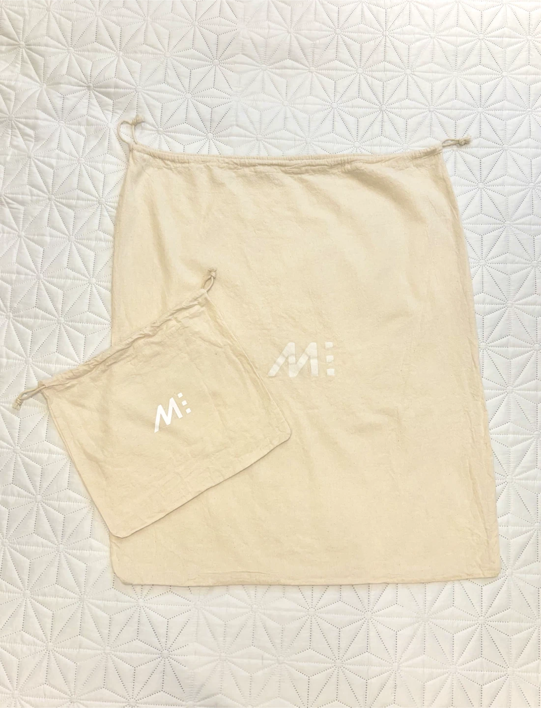 Monos Travel Large Dust Bag Canvas Drawstring & small dust bag