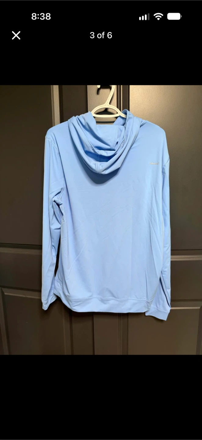 Johnnie-O Performance Hoodie Light Blue Medium - photo 4