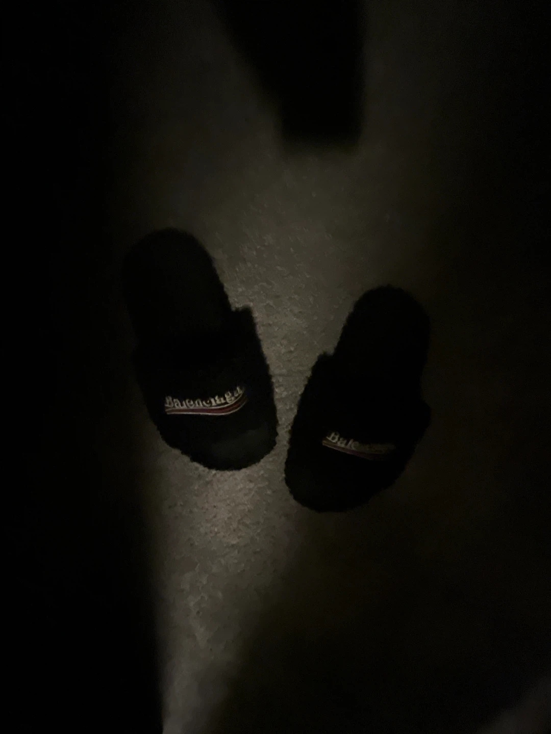 Balenciaga Black Fuzzy Slides - photo 2