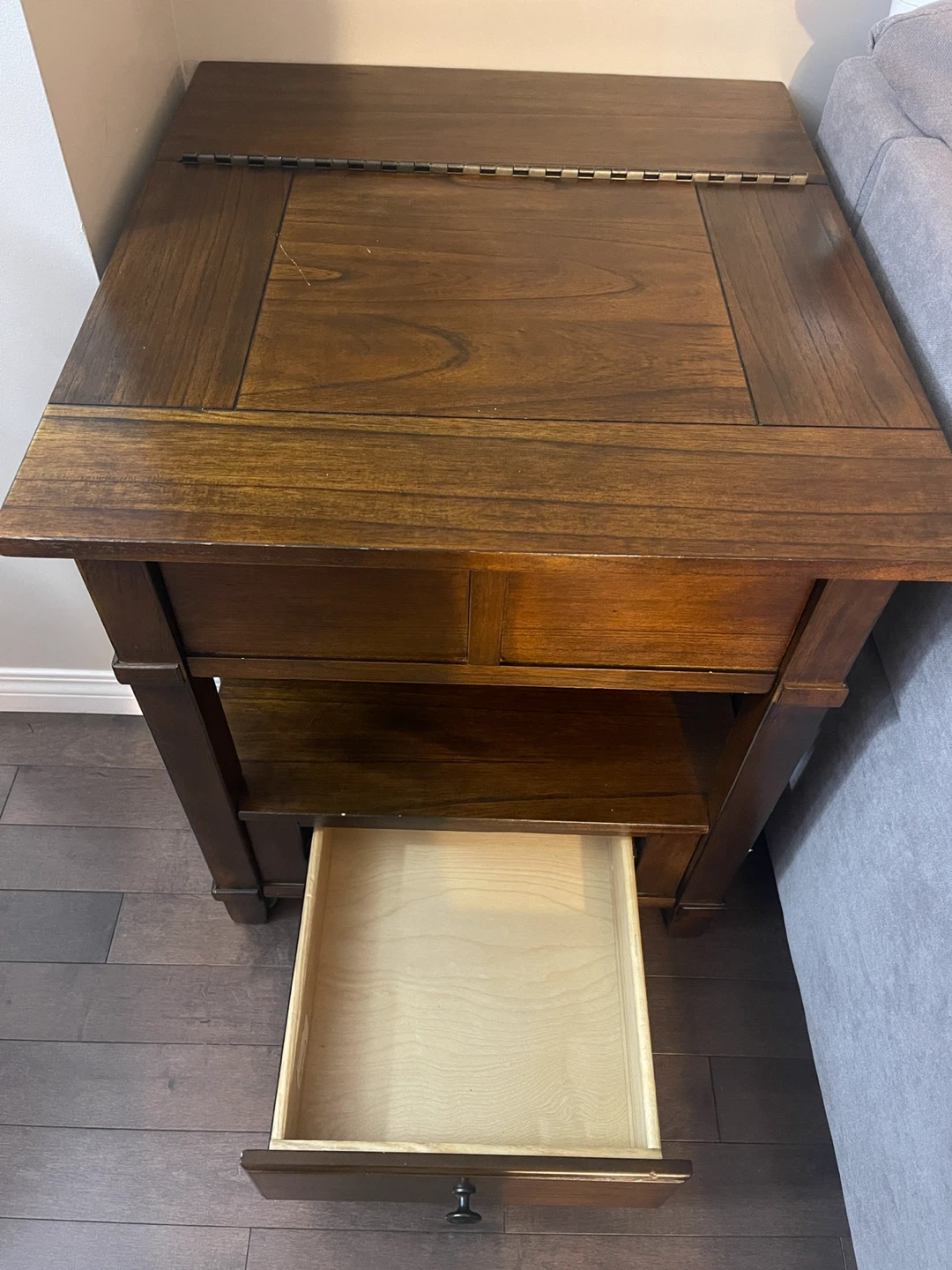 2 Side Tables Dark Brown
