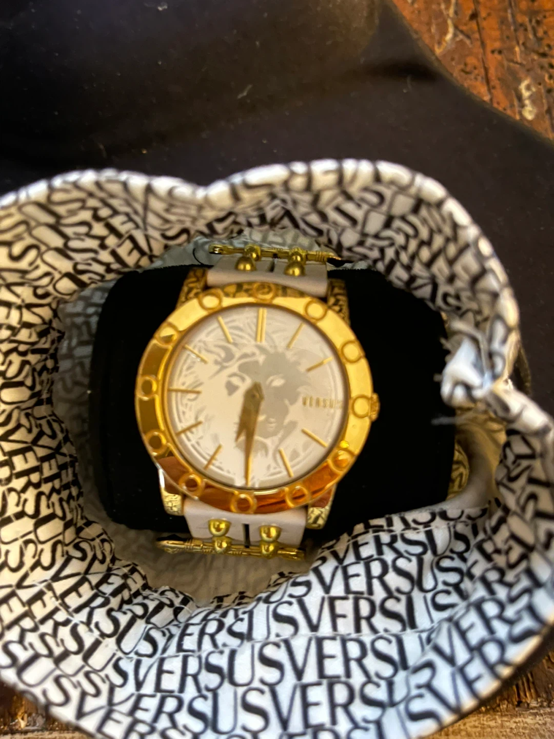 Versus Versace White and Gold Watch