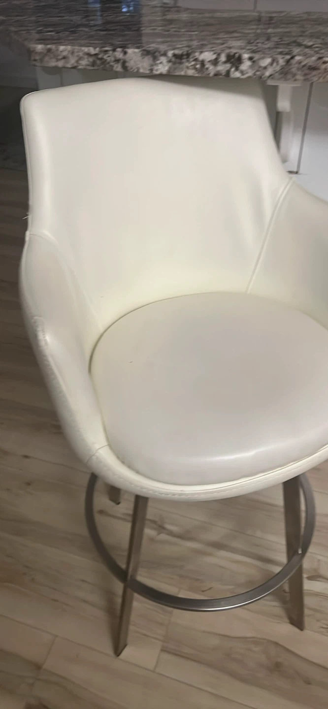6 White Swivel Bar Stool - photo 3
