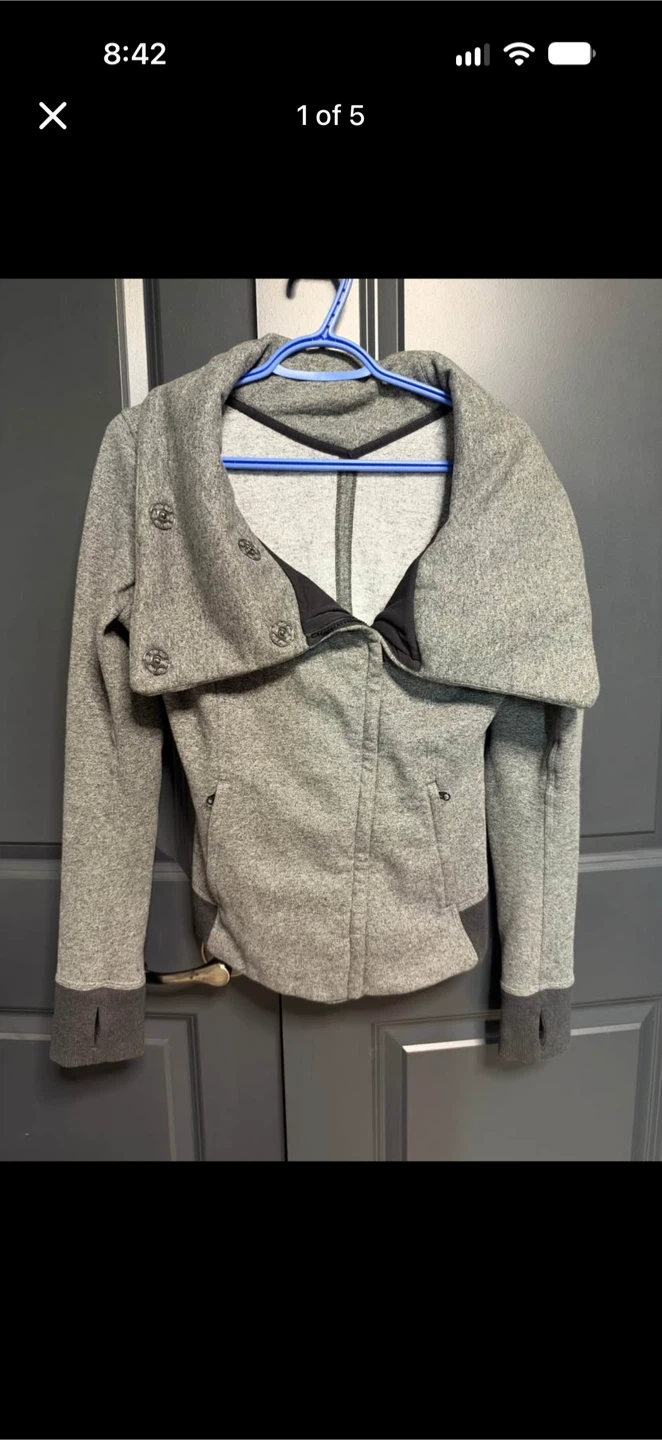 Lululemon Grey Jacket Size 6