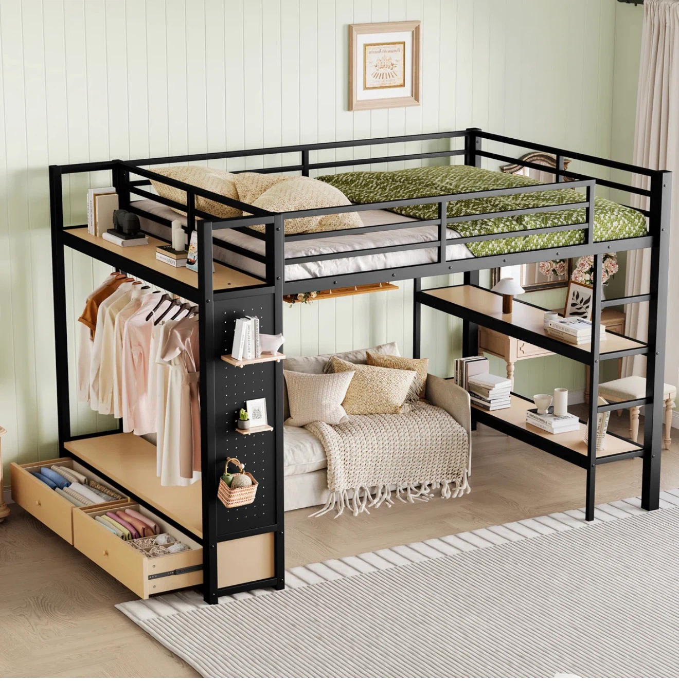 Queen size metal loft bed - photo 2