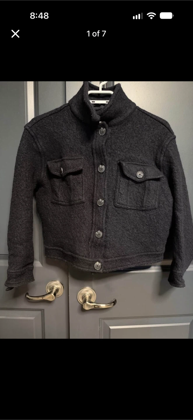 Hunter Black Wool-Blend Jacket