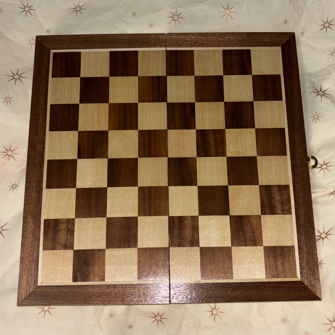 Portable Wooden Chess & Checkers Kit - photo 2