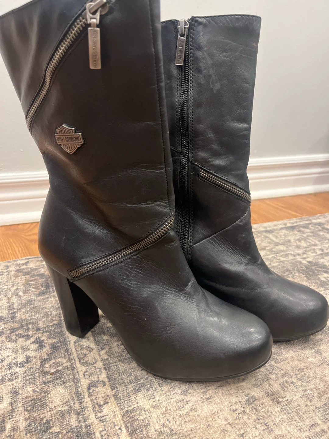 Harley-Davidson black leather boots