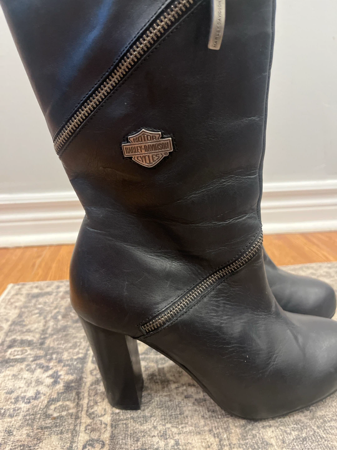 Harley-Davidson black leather boots - photo 2