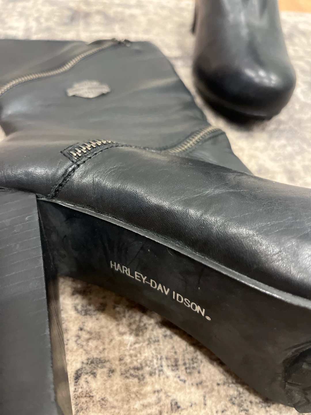 Harley-Davidson black leather boots - photo 5