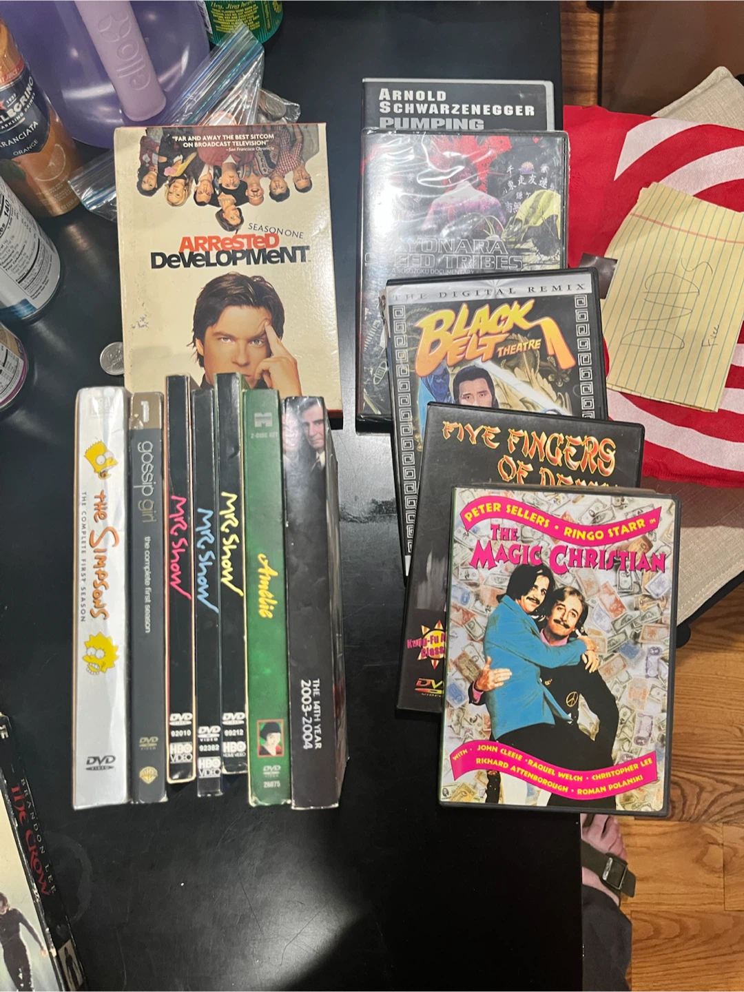 random assortment of DVDs