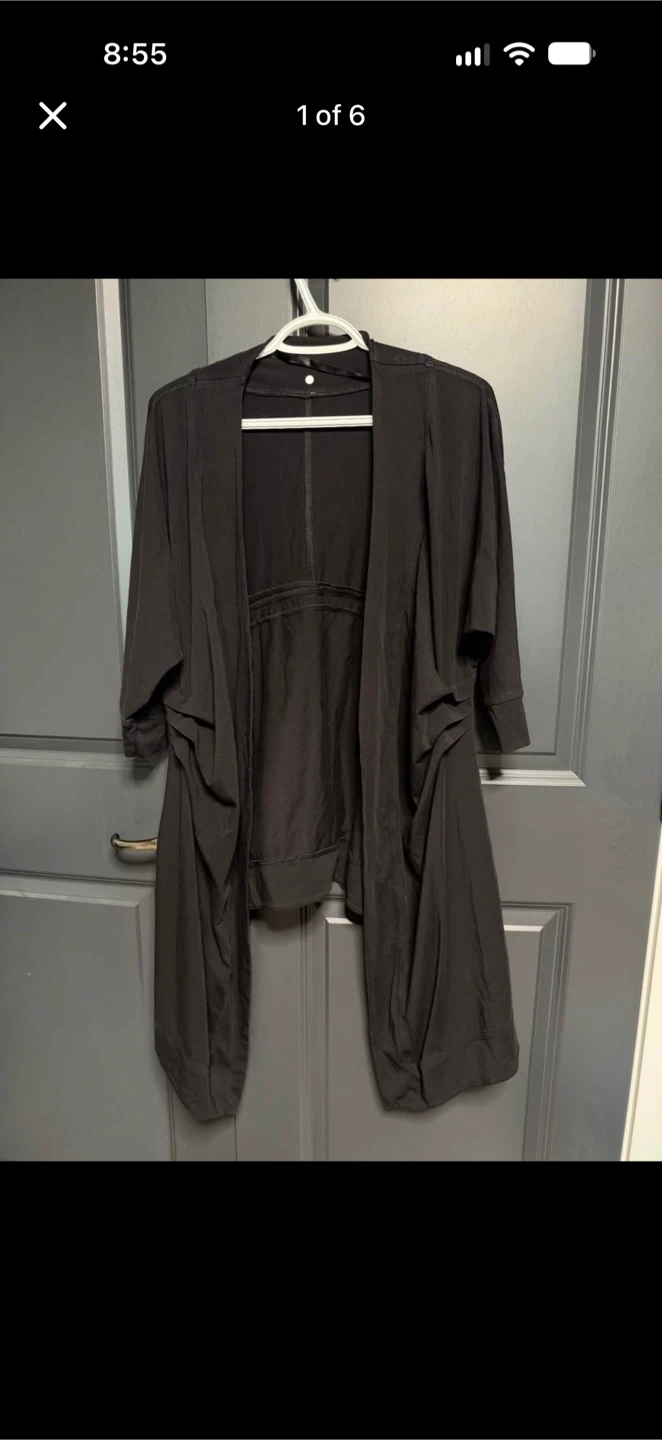 Lululemon Black Open Cardigan