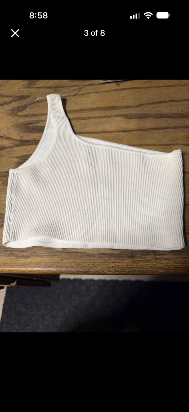 Babaton One-Shoulder Ribbed Top - XL