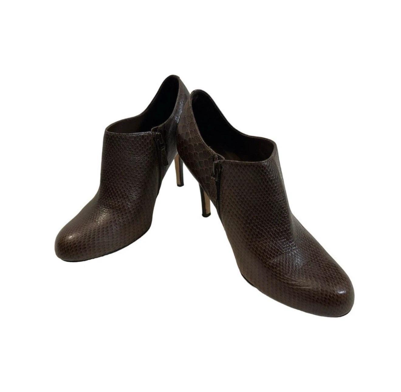 Cole Haan NikeAir Snakeskin Brown Ankle Booties Boots 9B