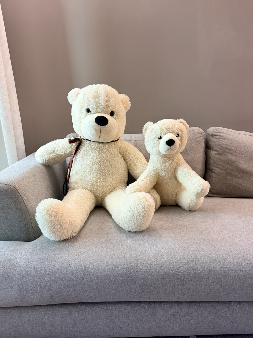 Set of 2 Cream Teddy Bears