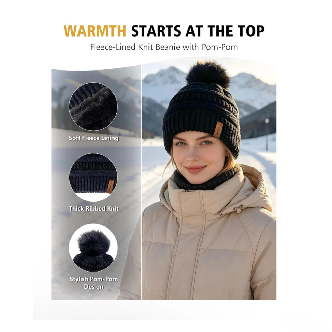 Brand new Womens Winter Hat Gloves Scarf Headband Set - photo 3