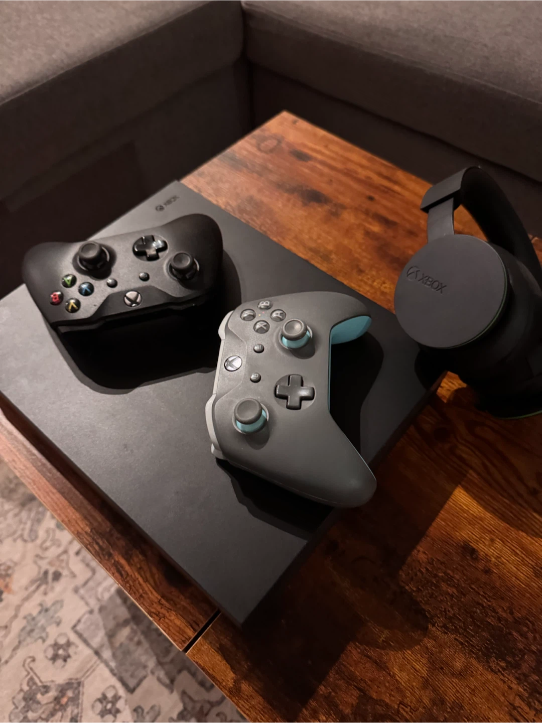 Xbox One X 1TB + Two Controllers + Xbox Headset - photo 3