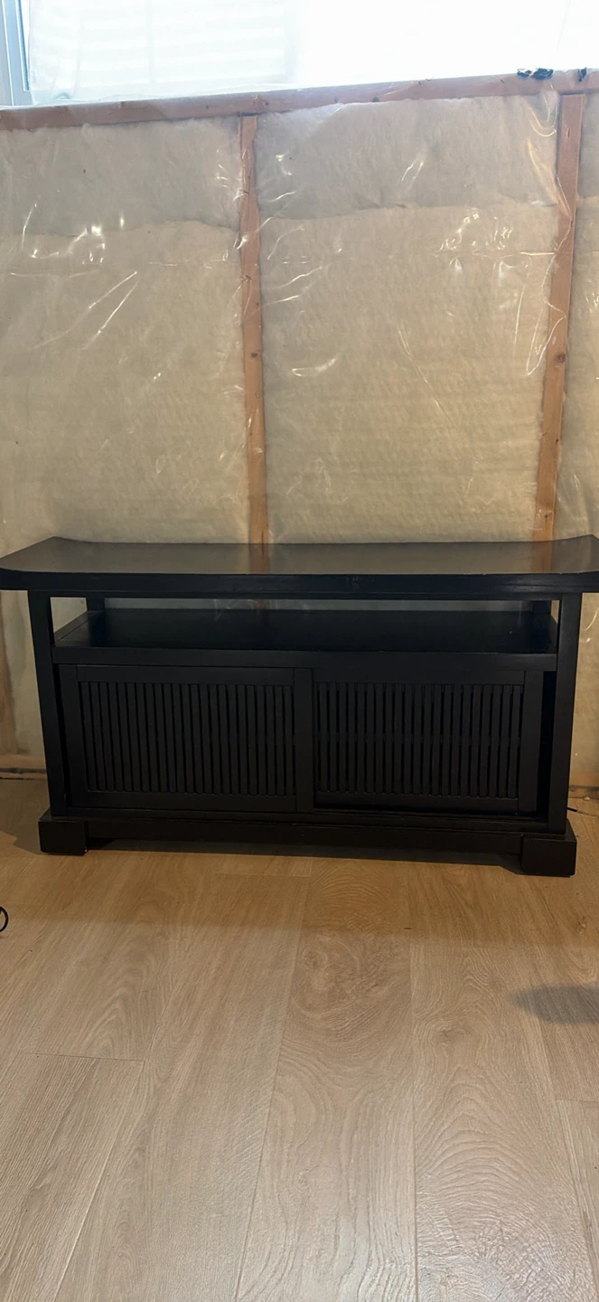 Black Wooden TV Console Unit