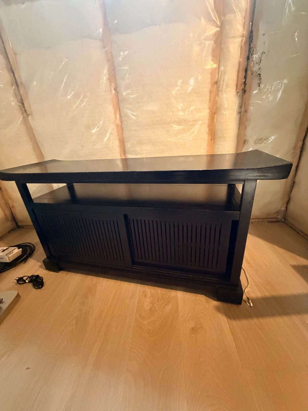 Black Wooden TV Console Unit - photo 4