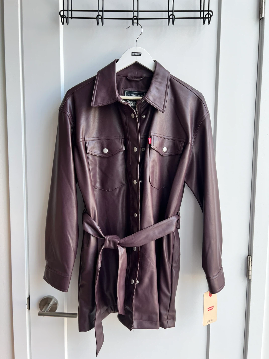 Levi’s Purple Faux Leather Jacket
