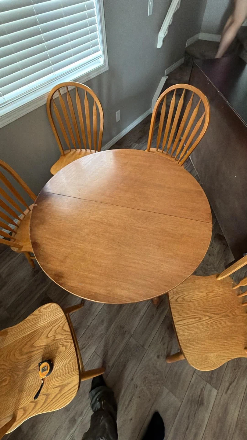 Wooden Dining Table with 4 Chairs