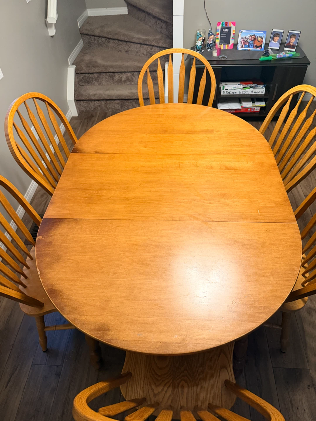 Wooden Dining Table with 4 Chairs - photo 4