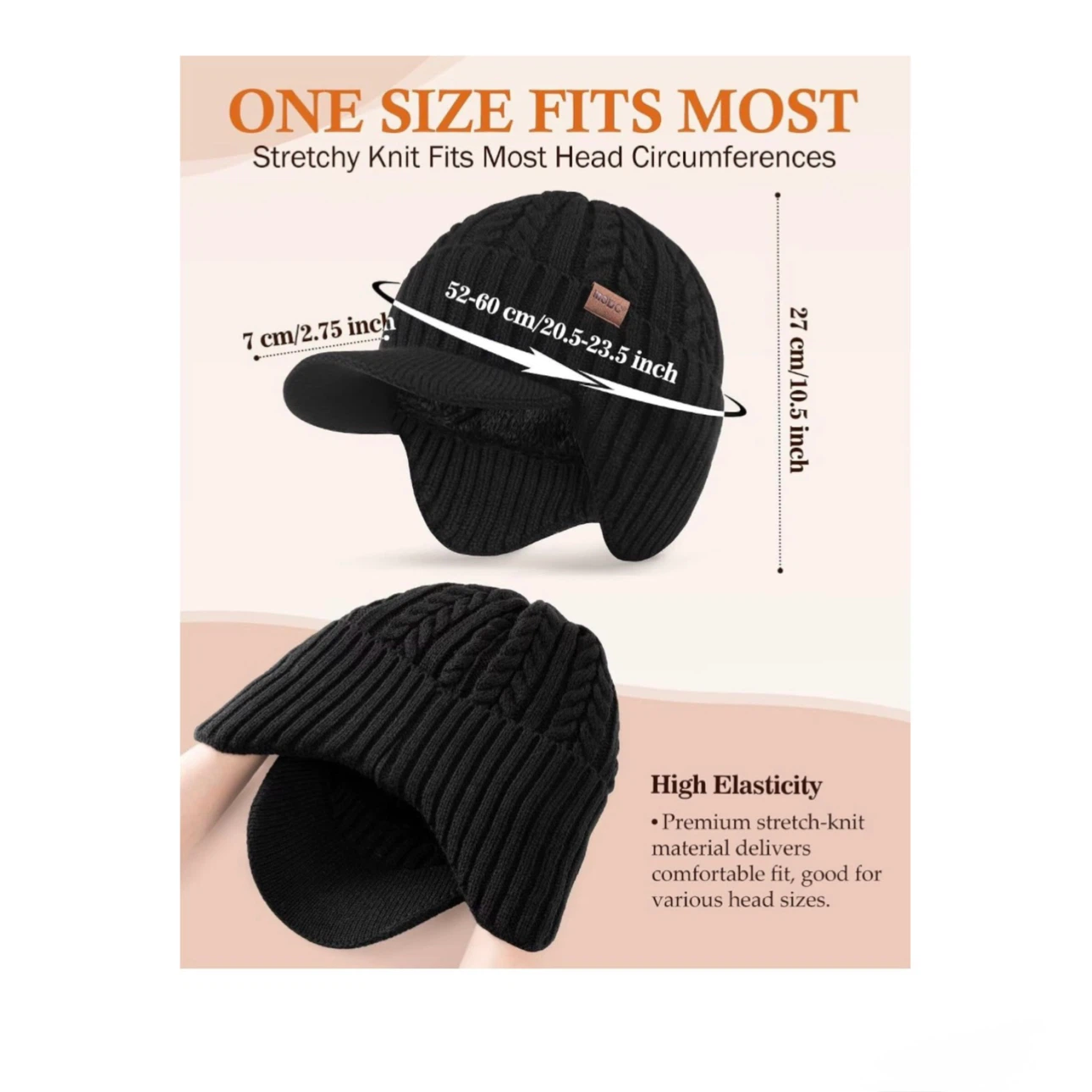 Brand new Visor Beanie with Ear Flaps for Women - photo 3