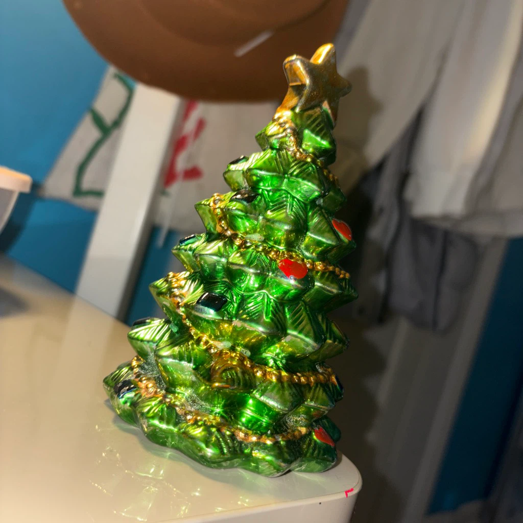Set of 6 Glass Christmas Tree Decorations - photo 2