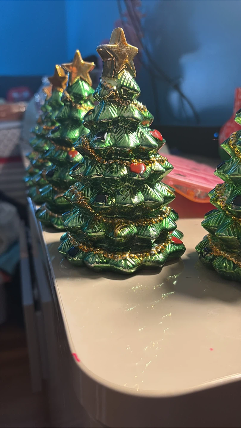 Set of 6 Glass Christmas Tree Decorations - photo 5