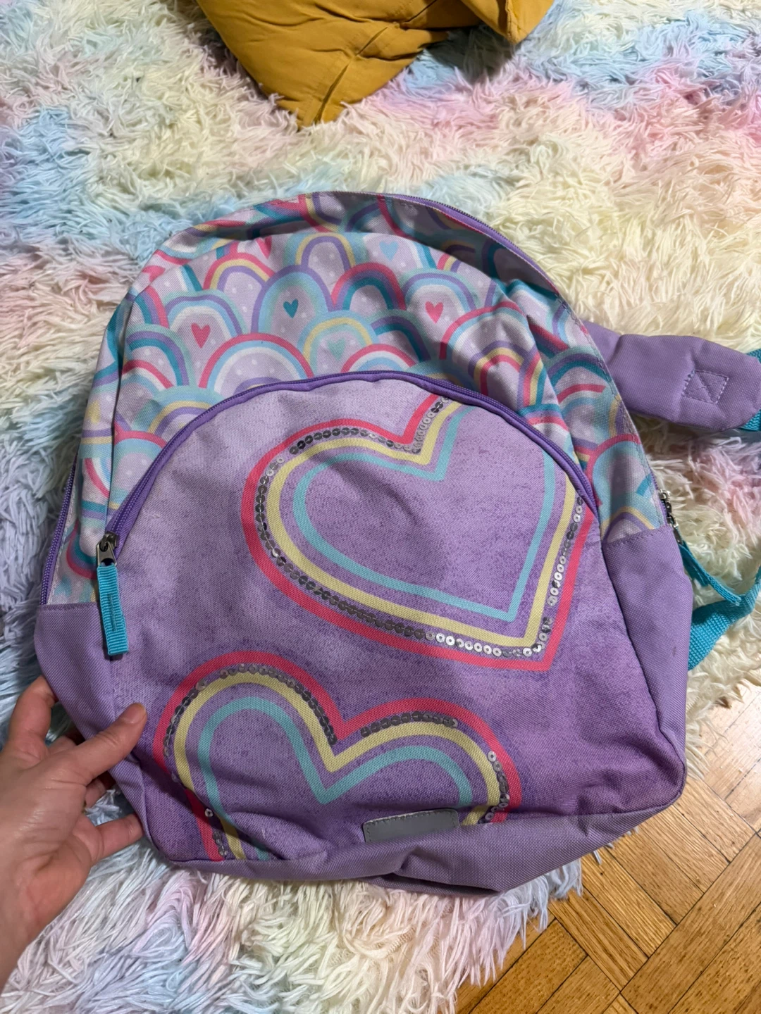 Girls Heart and Rainbow Backpack - photo 2