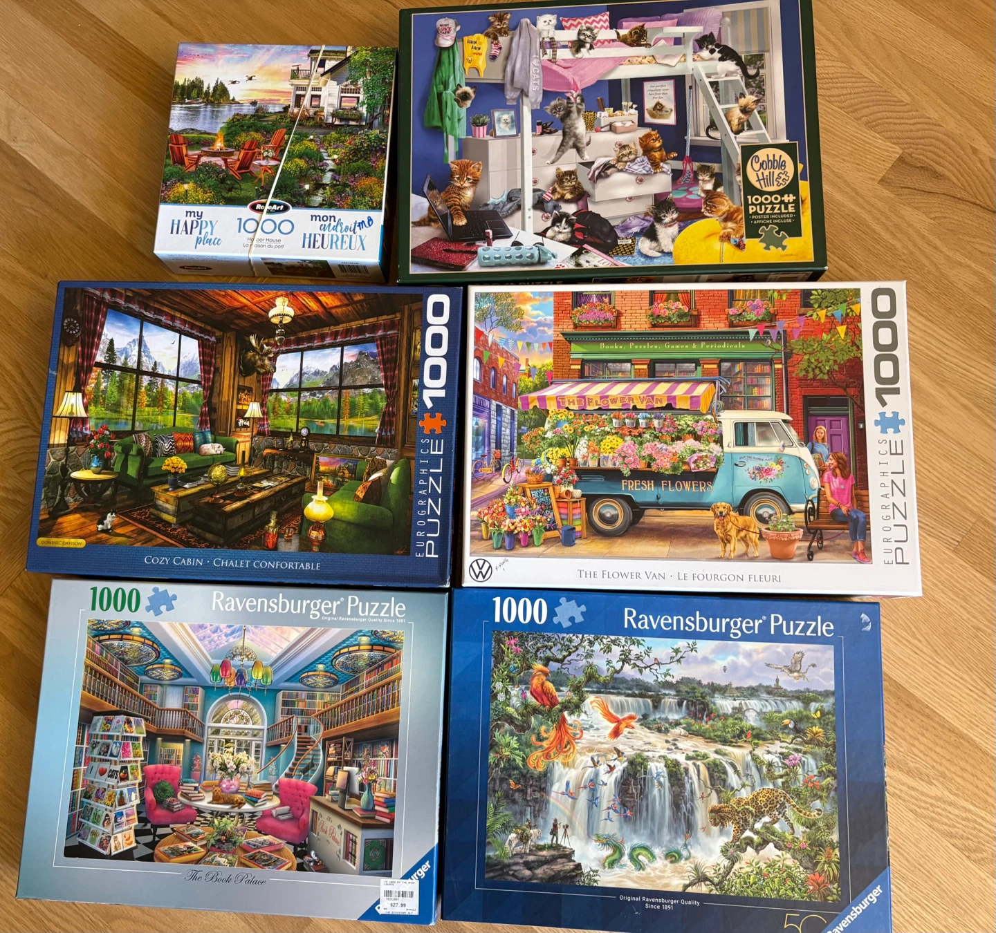 Selection of 1000-piece Jigsaw Puzzles