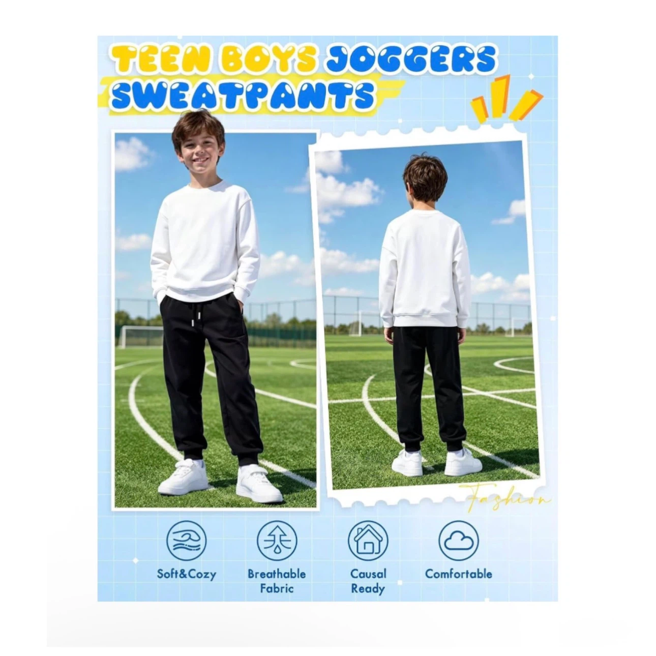 Brand new 5 Pack Boys Sweatpants with Zip Pockets - photo 4