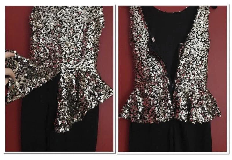 Elegant Sequin Peplum Mini Dress – XS/S - photo 2