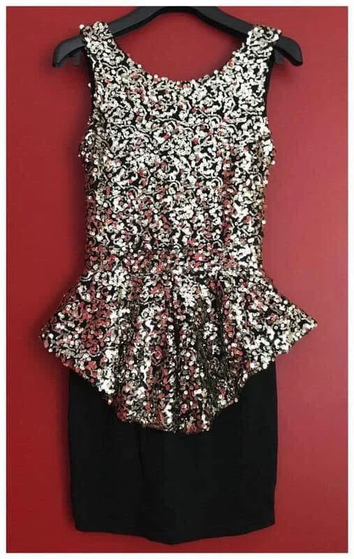 Elegant Sequin Peplum Mini Dress – XS/S - photo 3